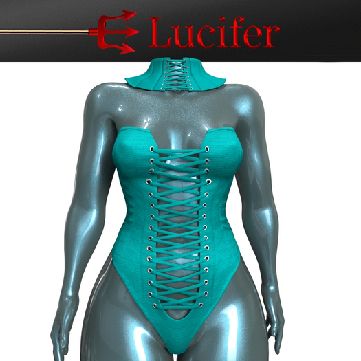 Teal KUPRA Collar Corset Outfit