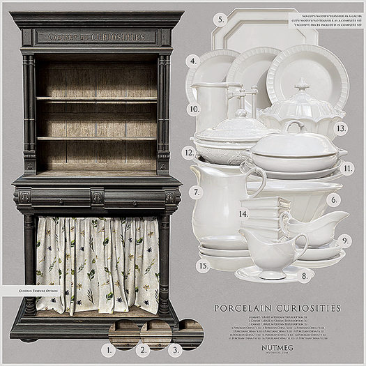 Nutmeg. Porcelain Curiosities China / 1 (TRIPLE PLATES NO 4)