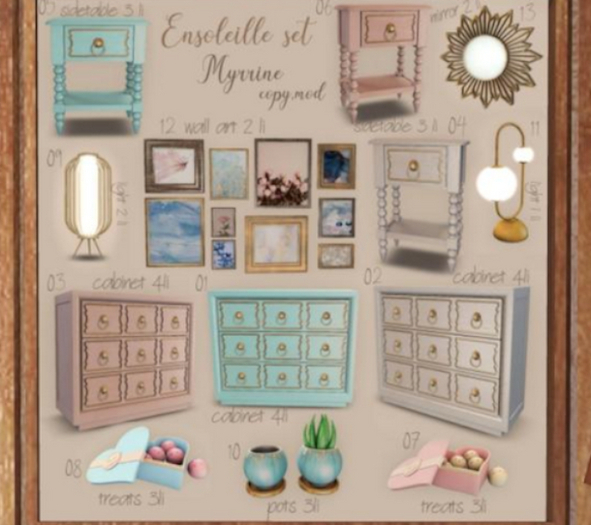 Myrrine   07 Ensoleille set - treats pink