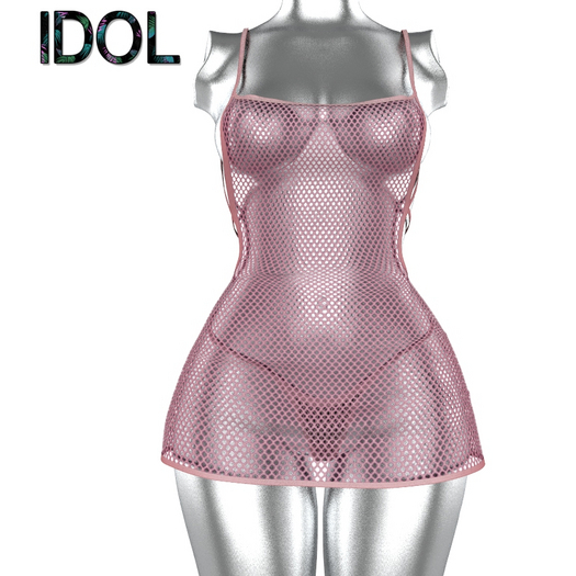Pink Lezza Fishnet Outfit Maitreya