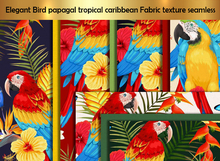 Elegant Bird papagal tropical caribbean Fabric texture seamless