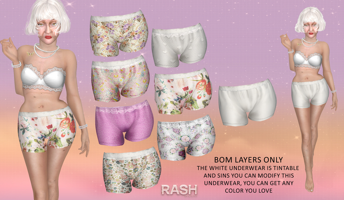 *RASH* ELSA - 8 -LONG underwear -BOM 