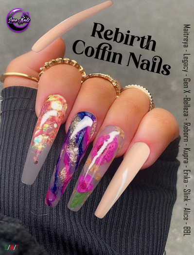 <3Luna Nails<3 Rebirth Coffin Nails  