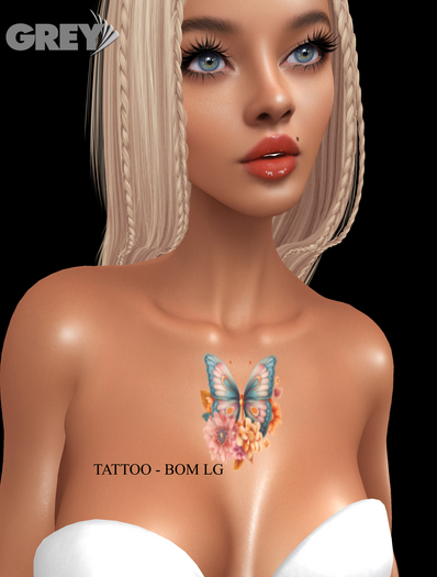 GREY - Butterfly blu