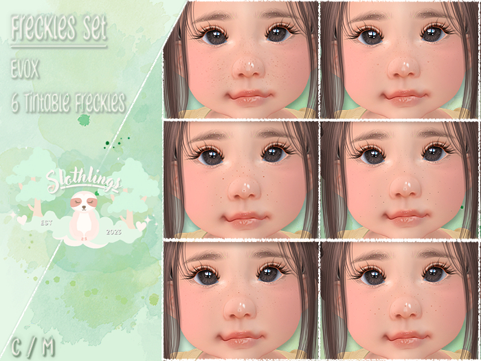 { Slothlings } Freckles Set - EvoX