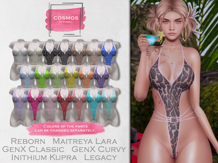 [COSMOS] Alena Swimsuit Pattern / 20 Colors Fatpack