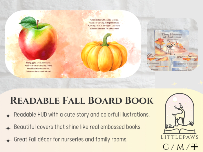 Tiny Hooves of Autumn Readable Board Book - Littlepaws