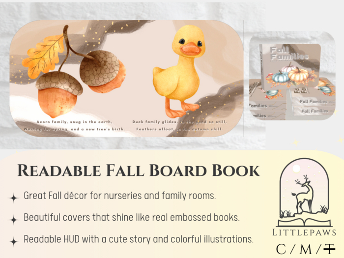 Fall Families Readable Board Book - Littlepaws