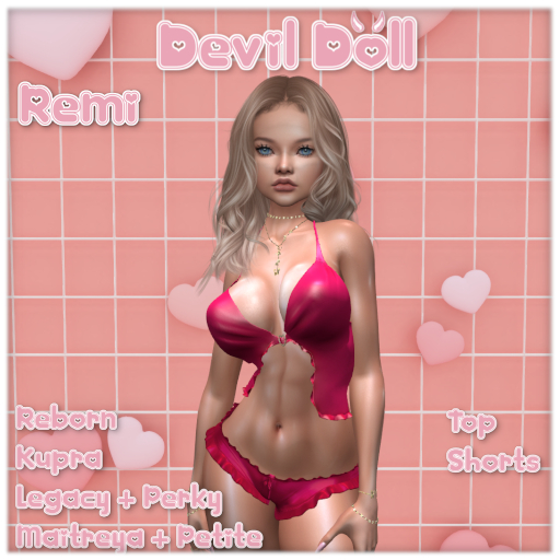 *Devil Doll* Remi Shorts - Red