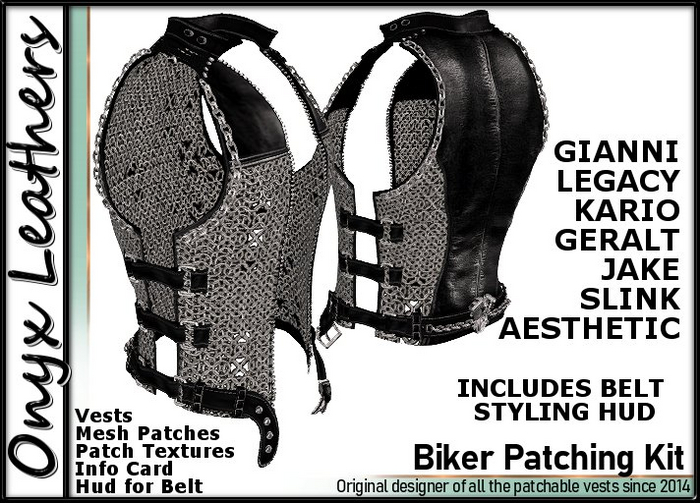 Strapped Chainmail Biker Vest - Male Versions
