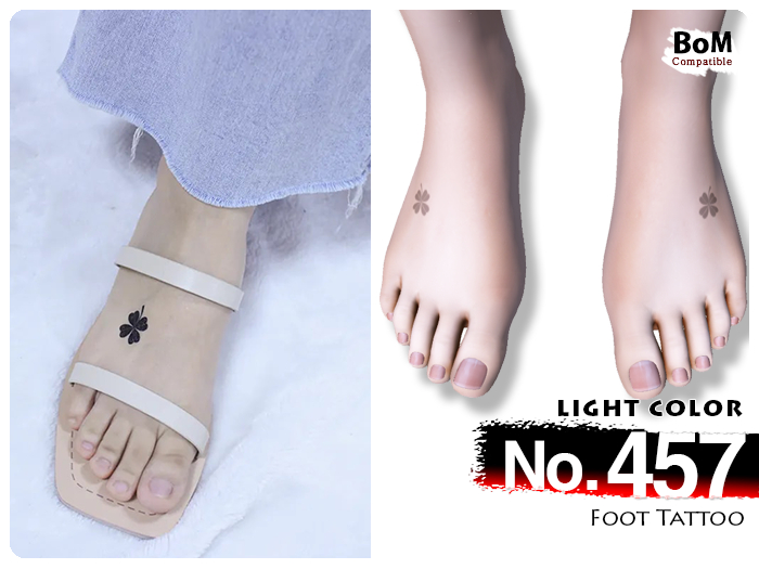 (Foot Tattoo) No.457 Light
