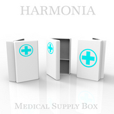Decor White Teal Open Medical Supply Box