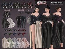 23. POISON ROUGE Mitsune Pants B/Blui & ObiJ Black reborn RARE