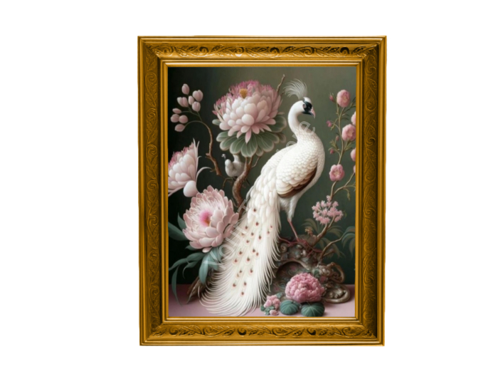 BEAUTIFUL WHITE PEACOCK SET  