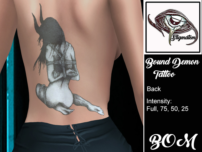 Stigmatem Bound Demon Back BOM Tattoo