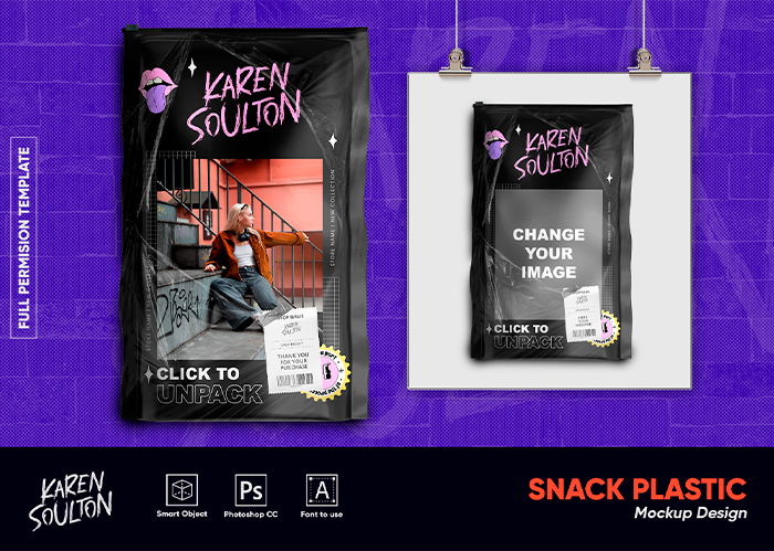KS. Snack Plastic Mockup
