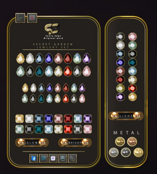 Second Life Marketplace - Son!a-Edge Secret-Garden Jewelry Set rigged