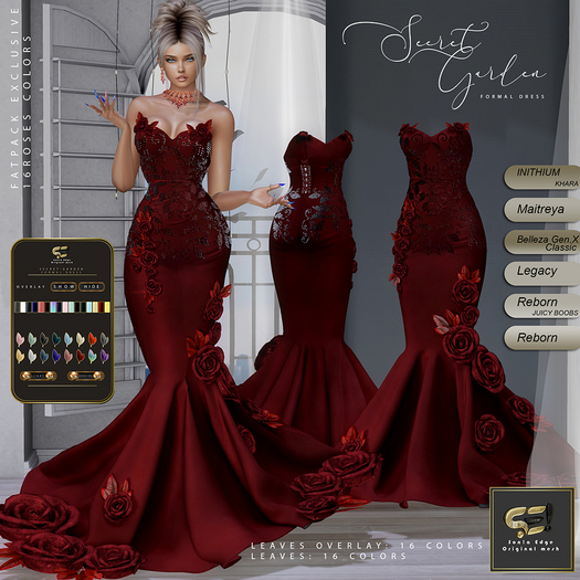Son!a-Edge Secret-Garden Formal Dress/Gown Red