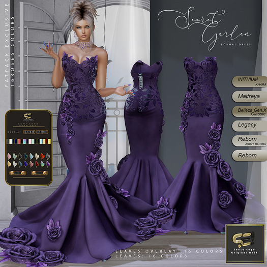 Son!a-Edge Secret-Garden Formal Dress/Gown Purple