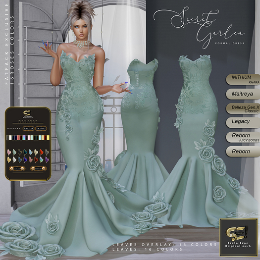 Son!a-Edge Secret-Garden Formal Dress/Gown Mint