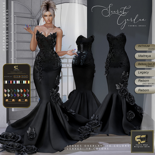 Son!a-Edge Secret-Garden Formal Dress/Gown Jet