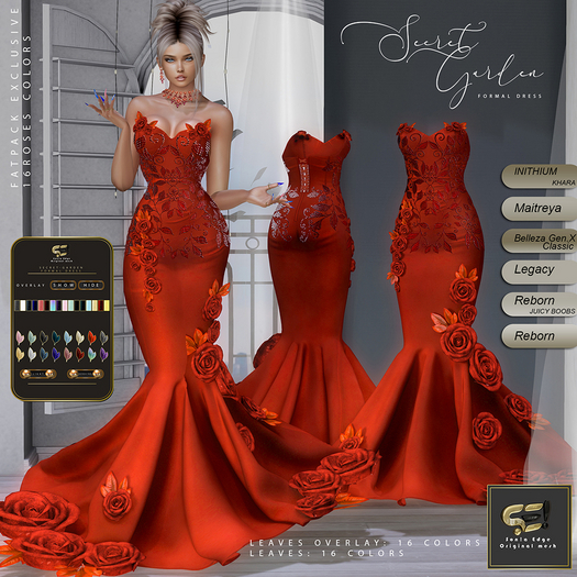 Son!a-Edge Secret-Garden Formal Dress/Gown Cherry