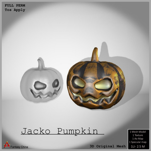 Full Perm Jacko Pumpkin