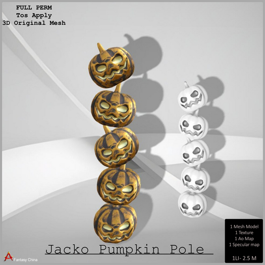 Full Perm Jacko Pumpkin Pole
