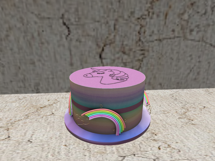 DFS Rainbow Unicorn Cake