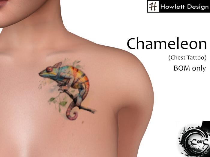 [HDesign] Chameleon (Chest Tattoo)