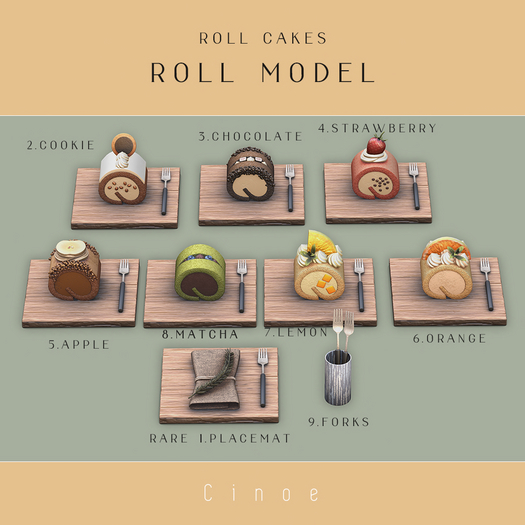 1.[Cinoe] Roll model - Placemat RARE