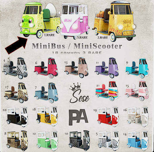 1. Sese & PA - MiniScooter - Dino RARE