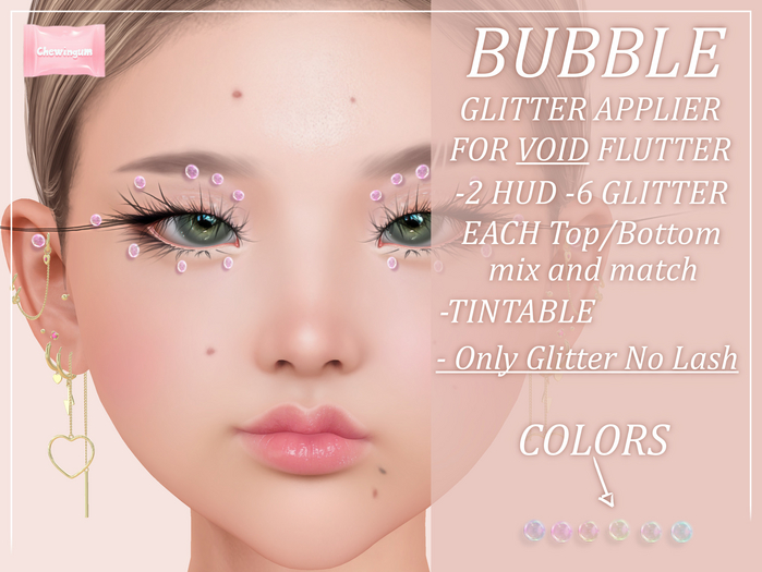 Chewingum BUBBLE GLITTER APPLIER FOR VOID FLUTTER BOX