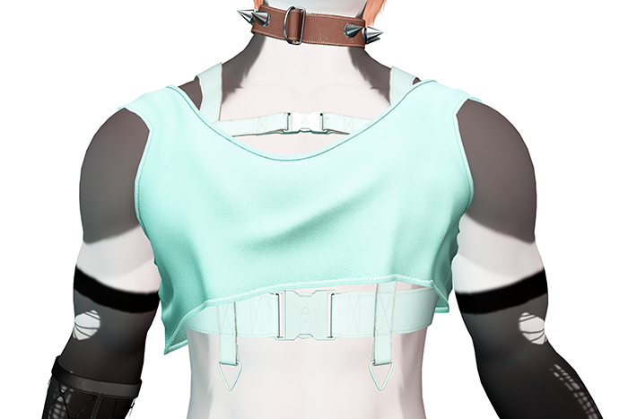 SA - Crop Top + Harness 1.2 Turquoise