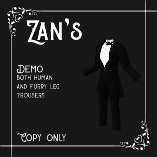 Zan's tailcoat tuxedo (demo)