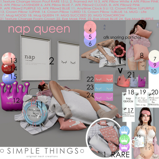 1. RARE SLEEP NAP - NQ Moon Pouf RARE