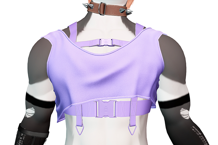 SA - Crop Top + Harness 1.2 Purple