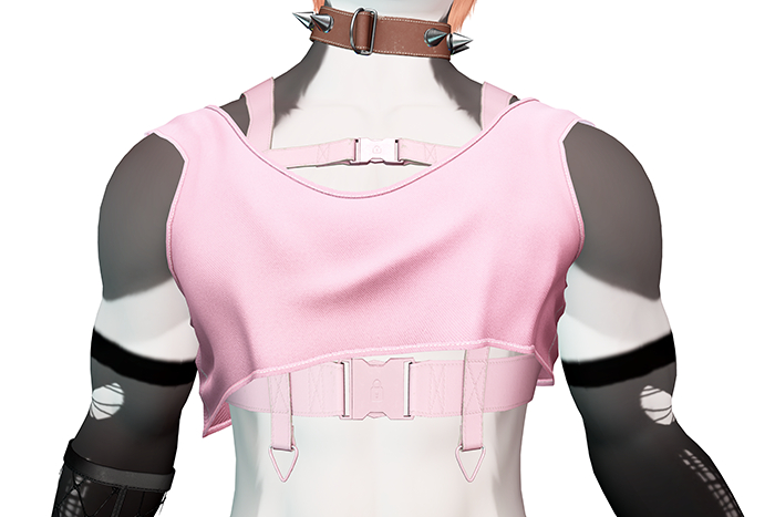SA - Crop Top + Harness 1.2 Pink