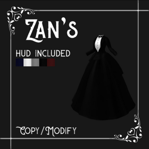 Zan's tailcoat tuxedress (50% Off)