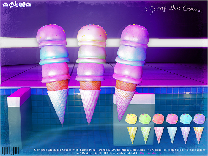 [ bubble ] 3 Scoop Ice Cream