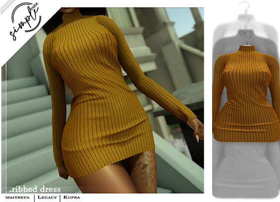 [simpleCUTE] Ribbed Dress -Fall