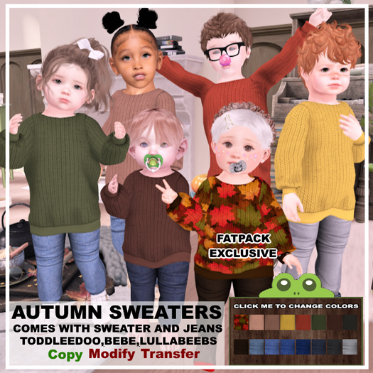 :FroggyJoes: Autumn Sweaters (FATPACK)