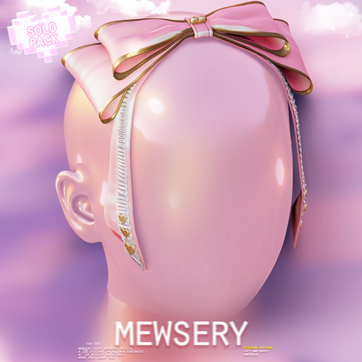 #Mewsery Seishun Hairbow{Rose} Unrigged