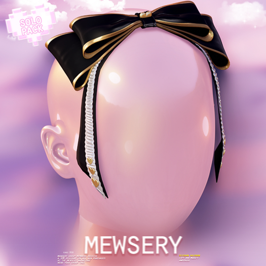 #Mewsery Seishun Hairbow{Noir} Unrigged