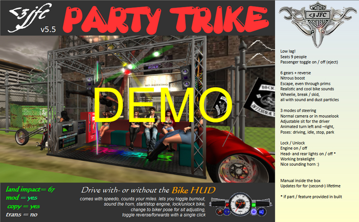 <3 JFC PARTY TRIKE DEMO