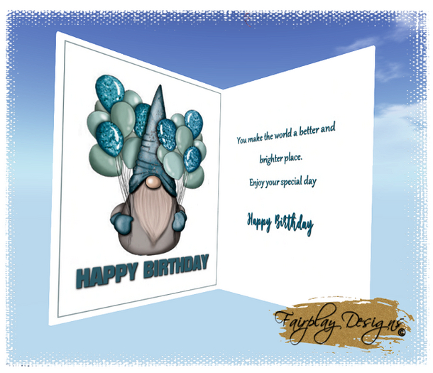 ~FDA~You Make the World a Better Place Birthday Greeting Card~