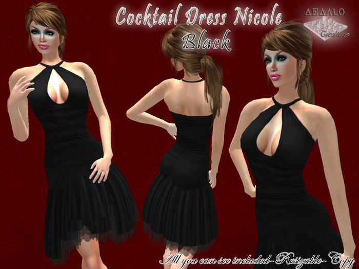 Cocktail Dress Nicole - Black * Valentine's Day Promo - BEST SELLER * 
