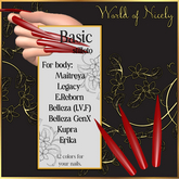 .:[Won]:.Basic LongStilleto nails w/HUD