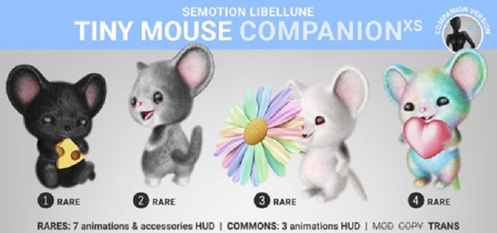 2. SEmotion Libellune Tiny Mouse XS Companion RARE