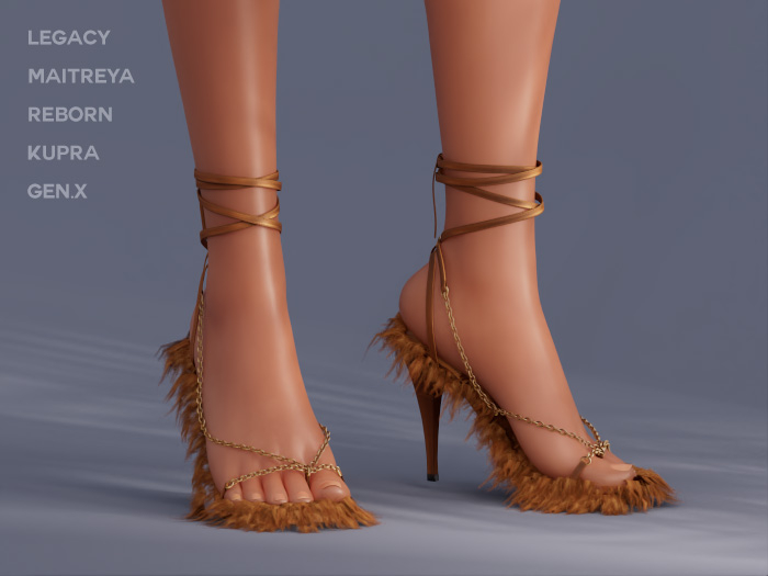 $NT Shaggy Sandals TAN